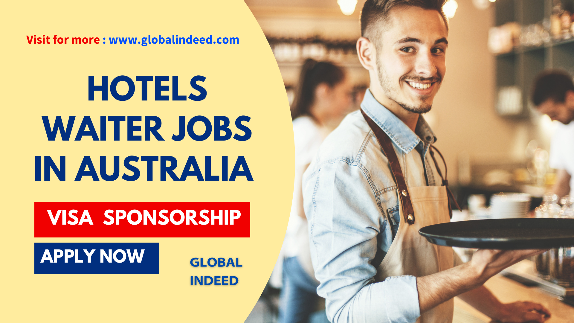Hotels Waiter Jobs in Australia with Free Visa Sponsorship 2025